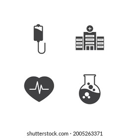 medical set icon, isolated medical set sign icon, vector illustration