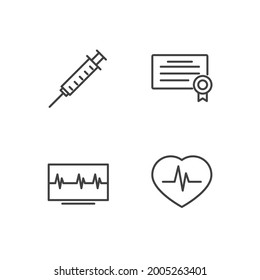 medical set icon, isolated medical set sign icon, vector illustration