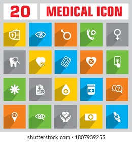 icono conjunto médico, vector de icono médico