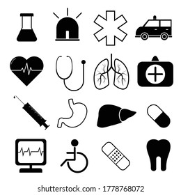 Medical set Icon Vector design illustration