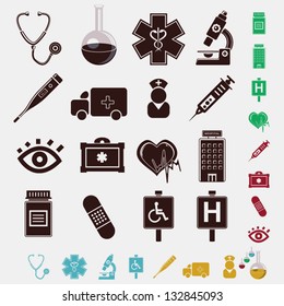 medical set of icons