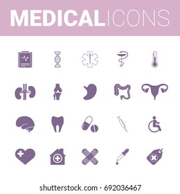 Medical set icons