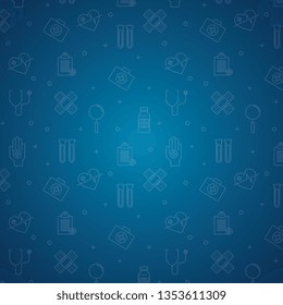 medical set icons pattern background