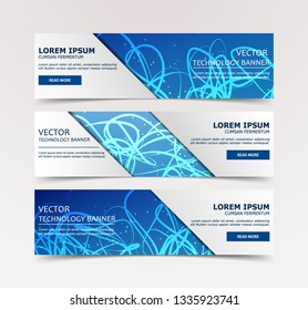 Medical Set of Modern Banners. Vector Modern Design of Abstract Backgrounds.