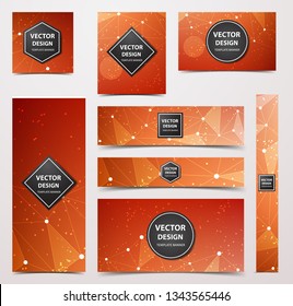 Medical Set of Modern Banners. Vector Modern Design of Abstract Backgrounds.