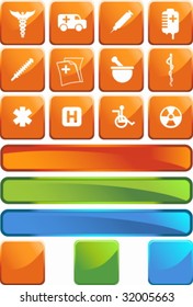 Conjunto médico quadrado