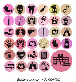 Medical set vector icon