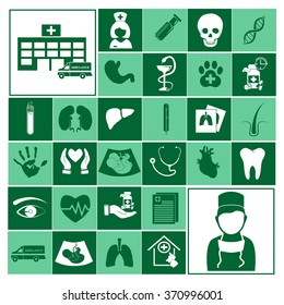 Medical set vector icon