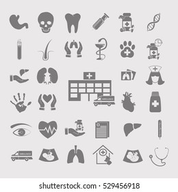 Medical set vector icon