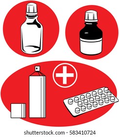 medical set. vector illustration