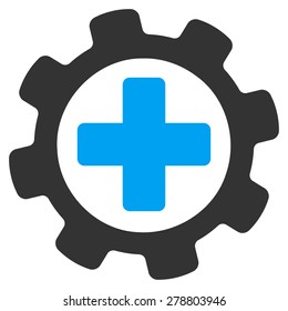 Medical settings icon from Business Bicolor Set. This isolated flat symbol uses modern corporation light blue and gray colors.