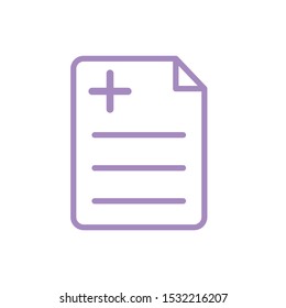 Medical sheet icon vector design template