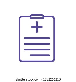 Medical sheet icon vector design template