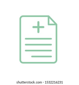 Medical sheet icon vector design template