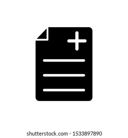Medical sheet icon vector design template