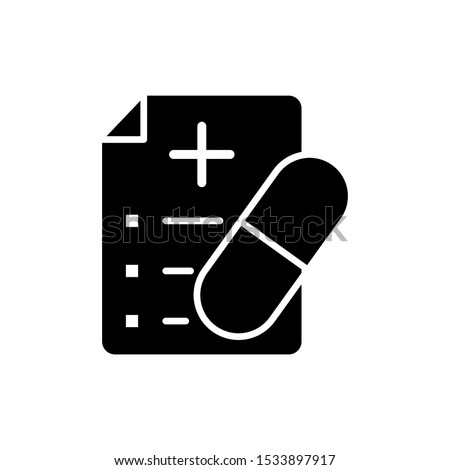 Medical sheet icon vector design template