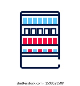 Medical shelf color icon. Drug store. Sign for web page, mobile app, banner, social media. Pictogram UI/UX user interface. Vector clipart. Editable stroke. 