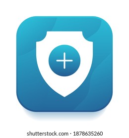 medical shield app logo design. colored medical shield icon vector illustration. for medical sign and logo