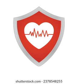 Medical shield graphic design vektor