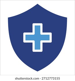 Elemento médico del icono del escudo para el diseño