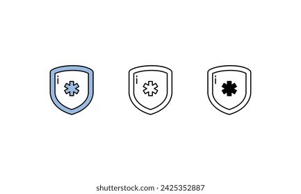 Medical Shield icons vector strock illustration