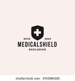 Medical Shield Logo Concept With Plus Sign And Shield Symbol