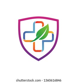 Medical and Shield Logo Vector