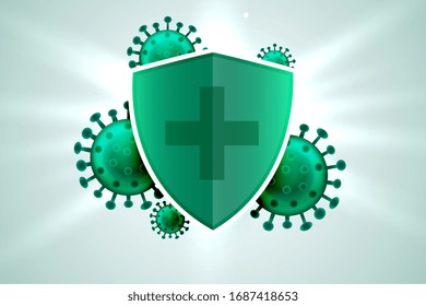 medical shield protecting from corona virus infection