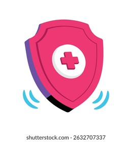 Medical Shield Vector style icon. Eps 10 file