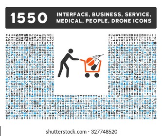 Medical Shopping and other web interface, business tools, people poses, medical service vector icons. Style is flat symbols, bicolored, rounded angles, white background.