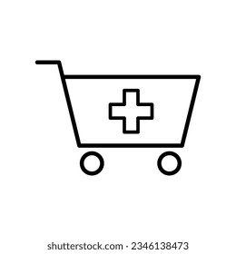 
Medical Shopping vector icon illustration isolated on white background
