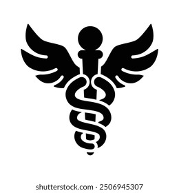 Medical sign, Caduceus icon design, premium vector