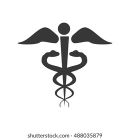 medical sign with caduceus symbol