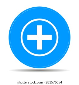 Medical sign in glossy button vector EPS