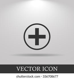 Medical sign in glossy button vector EPS