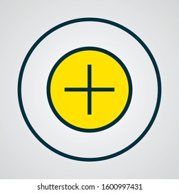 Medical sign icon colored line symbol. Premium quality isolated plus element in trendy style.