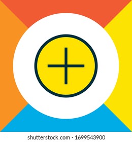 Medical sign icon colored line symbol. Premium quality isolated plus element in trendy style.