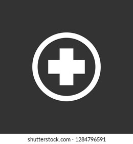 Medical sign icon. Plus icon vector