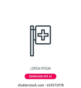 Medical sign icon, vector