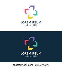Medizinisches Zeichen Logo mit einem einfachen und modernen Pluszeichen, ein Logo für Medizin, Apotheke, Apotheken, Krankenhäuser.