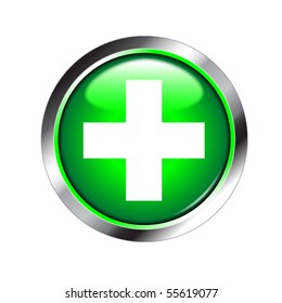 medical sign shiny button