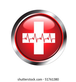 medical sign shiny button (more buttons in portfolio)