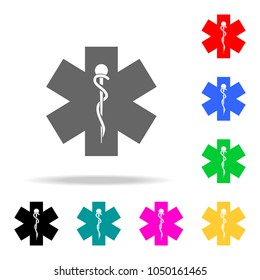 medical sign with a snake icon. Elements of medicine and pharmacy multi colored icons. Premium quality graphic design icon. Simple icon for websites, web design, mobile app on white background
