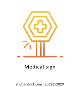 Medical sign Vector Gradient Icon. Eps File 10