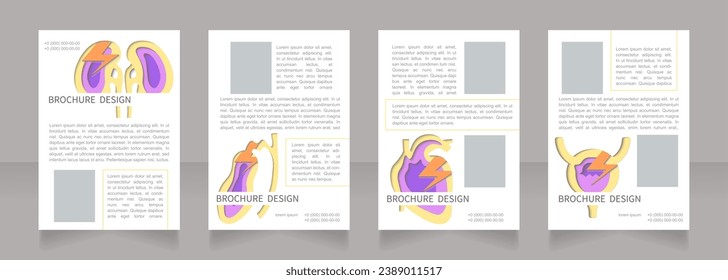 Medical signs of organ disease blank brochure layout design. Vertical poster template set with empty copy space for text. Premade corporate reports collection. Editable flyer paper pages