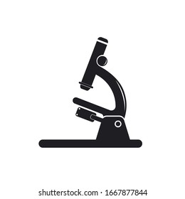 Medical silhouette icon. Microscope silhouette icon. Hospital silhouette icon. Hospital silhouette icon