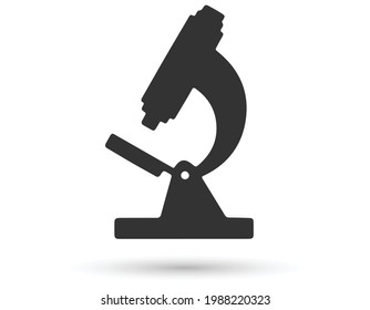 Medical silhouette icon. Microscope silhouette icon. Hospital silhouette icon. Hospital silhouette icon