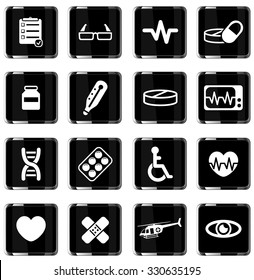 Medical simply vector icon set