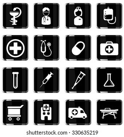 Medical simply vector icon set
