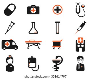 Medical simply vector icon set